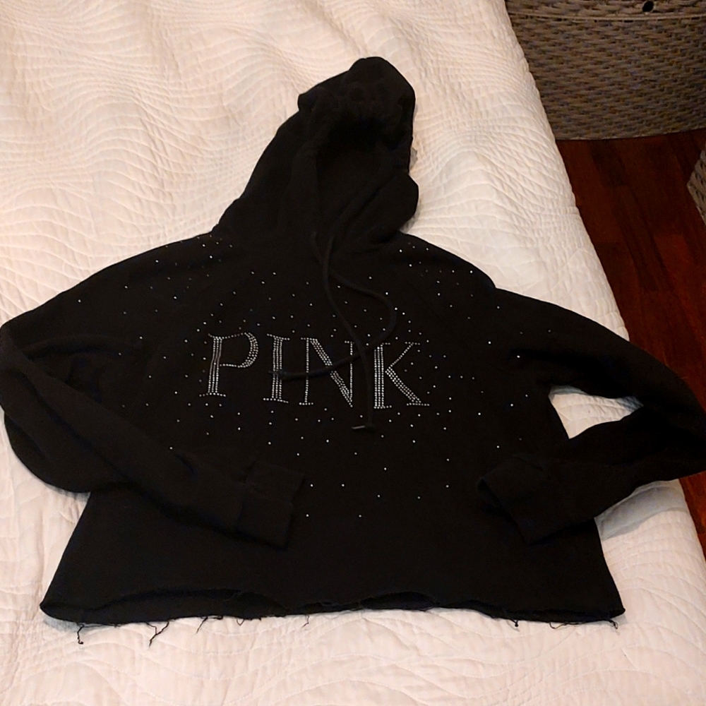 PINK cut off hoodie